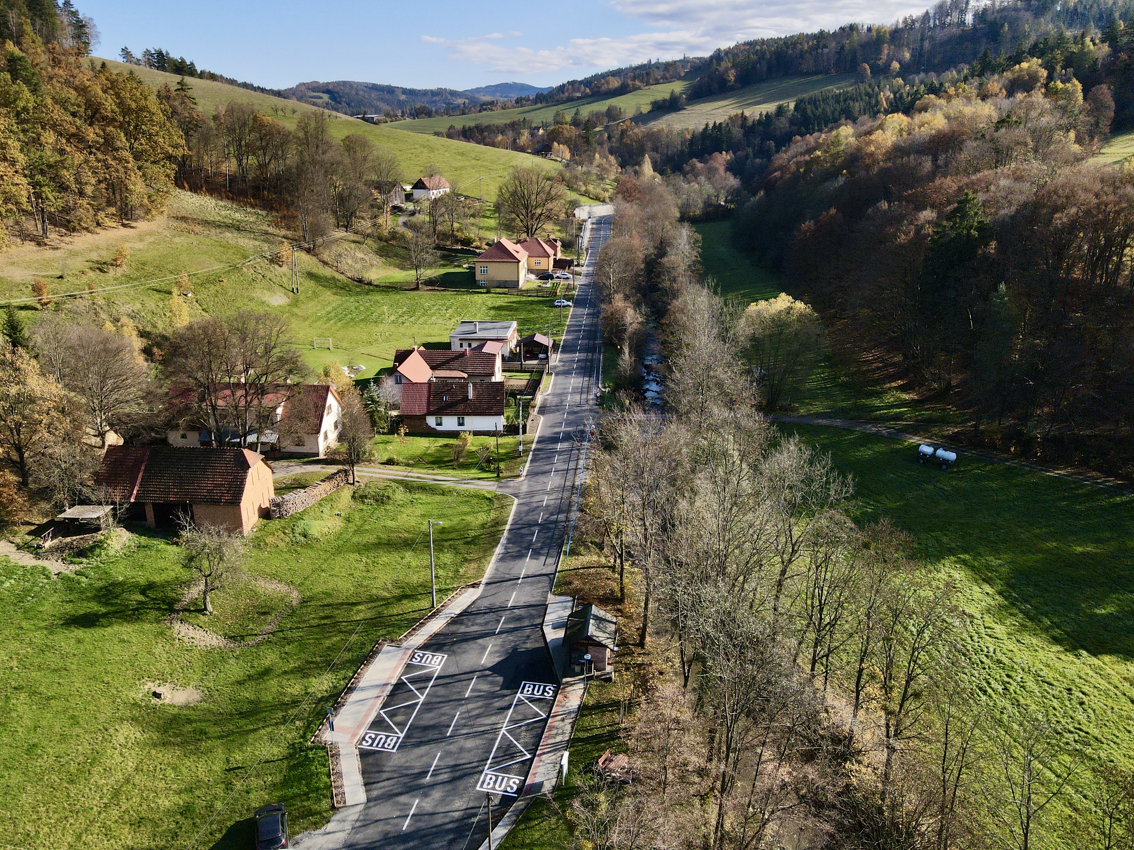 III/05726 – rekonstrukce úseku Velká Lhota – Valašská Bystřice - Stavby silnic a mostů