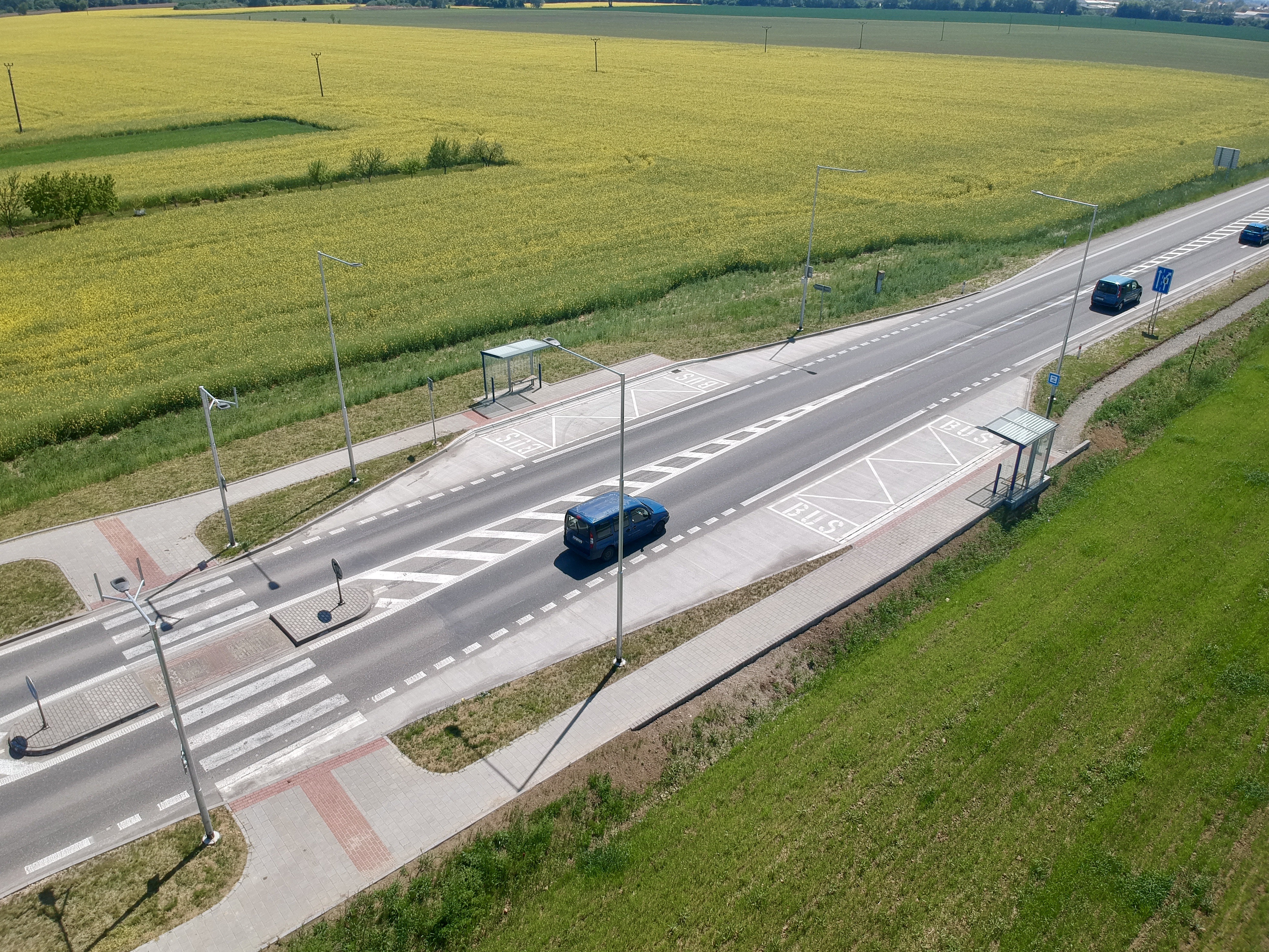 Spytihněv – autobusová zastávka - Stavby silnic a mostů