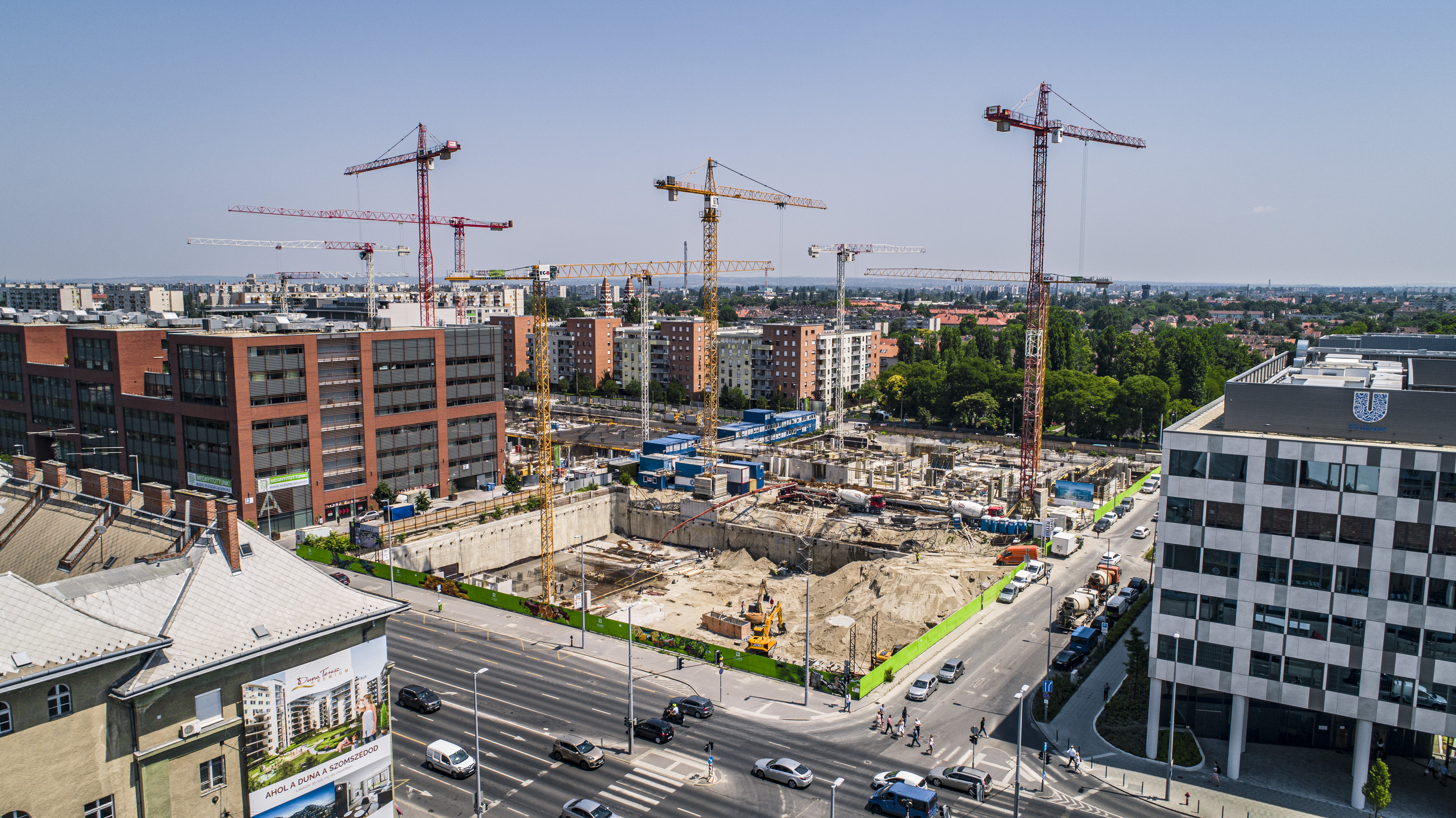 Váci Greens 'E', 'F' mélyalapozási munkái  - Inženýrské stavby