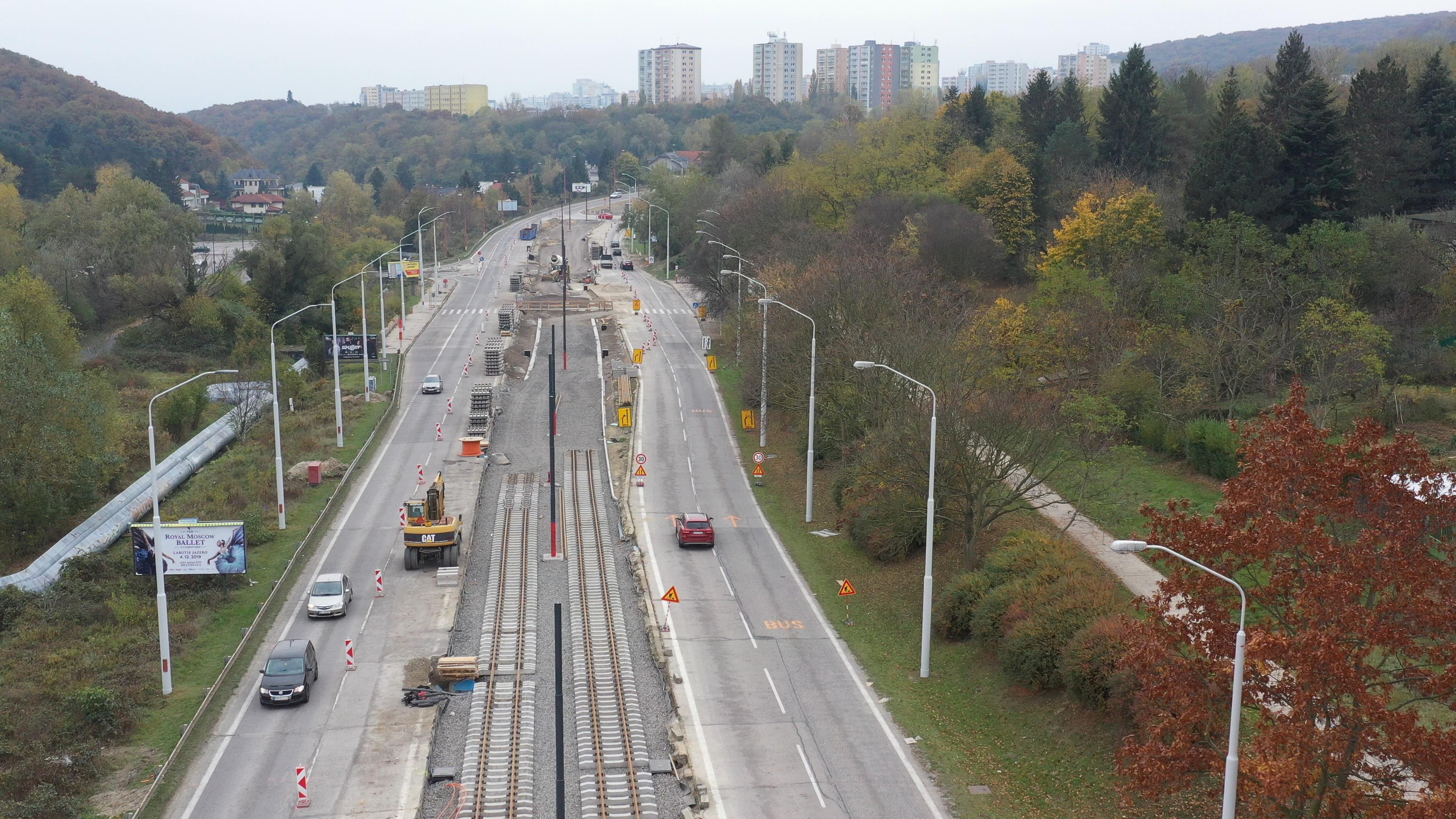 Modernizácia električkových tratí - Dúbravsko - Karloveská radiála - Železniční stavby