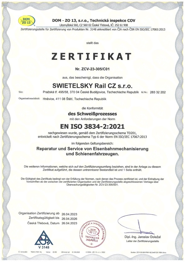 ČSN EN ISO 3834 2 DE
