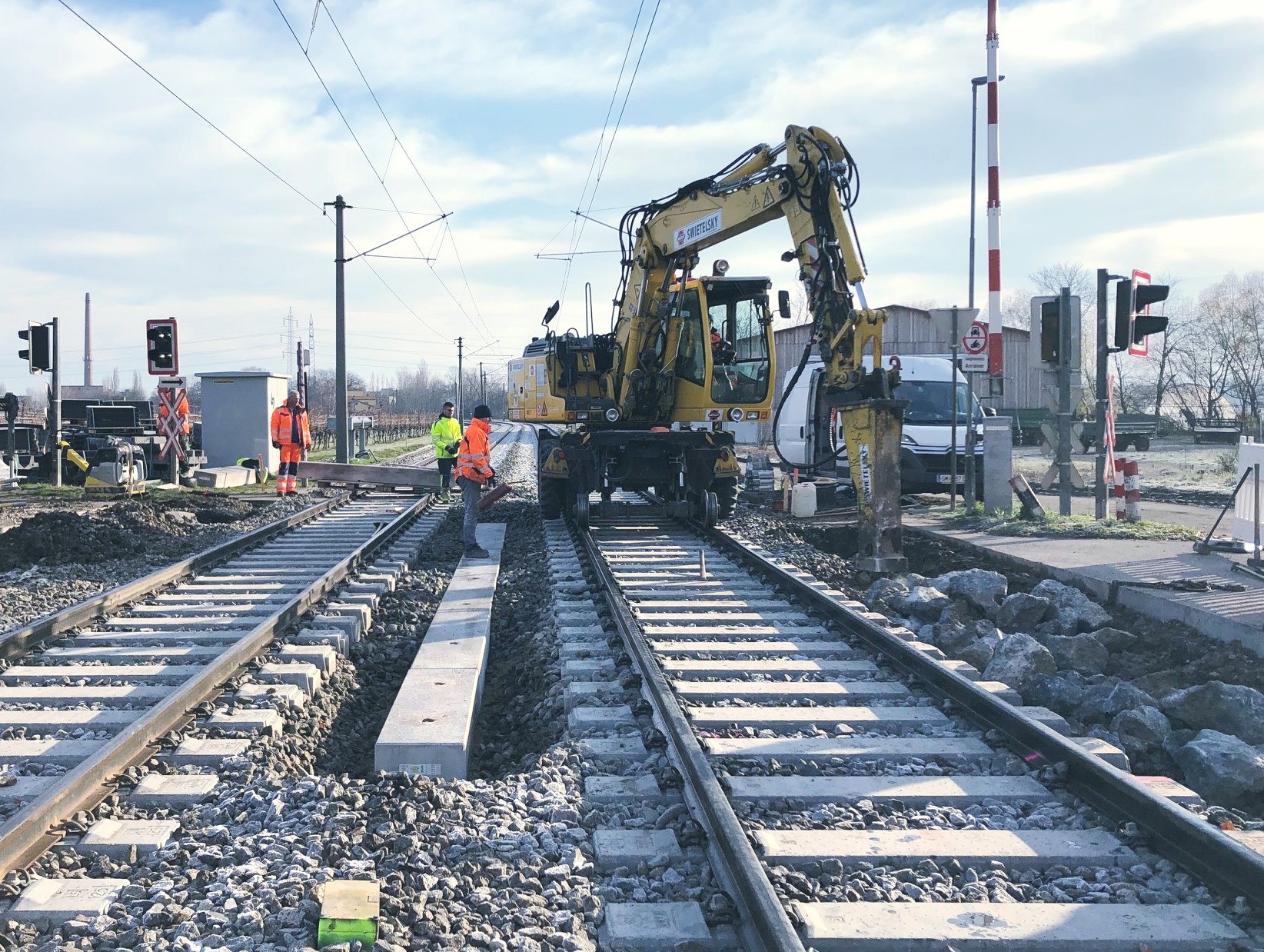 Erneuerung Oberbau - WLB Traiskirchen - Železniční stavby