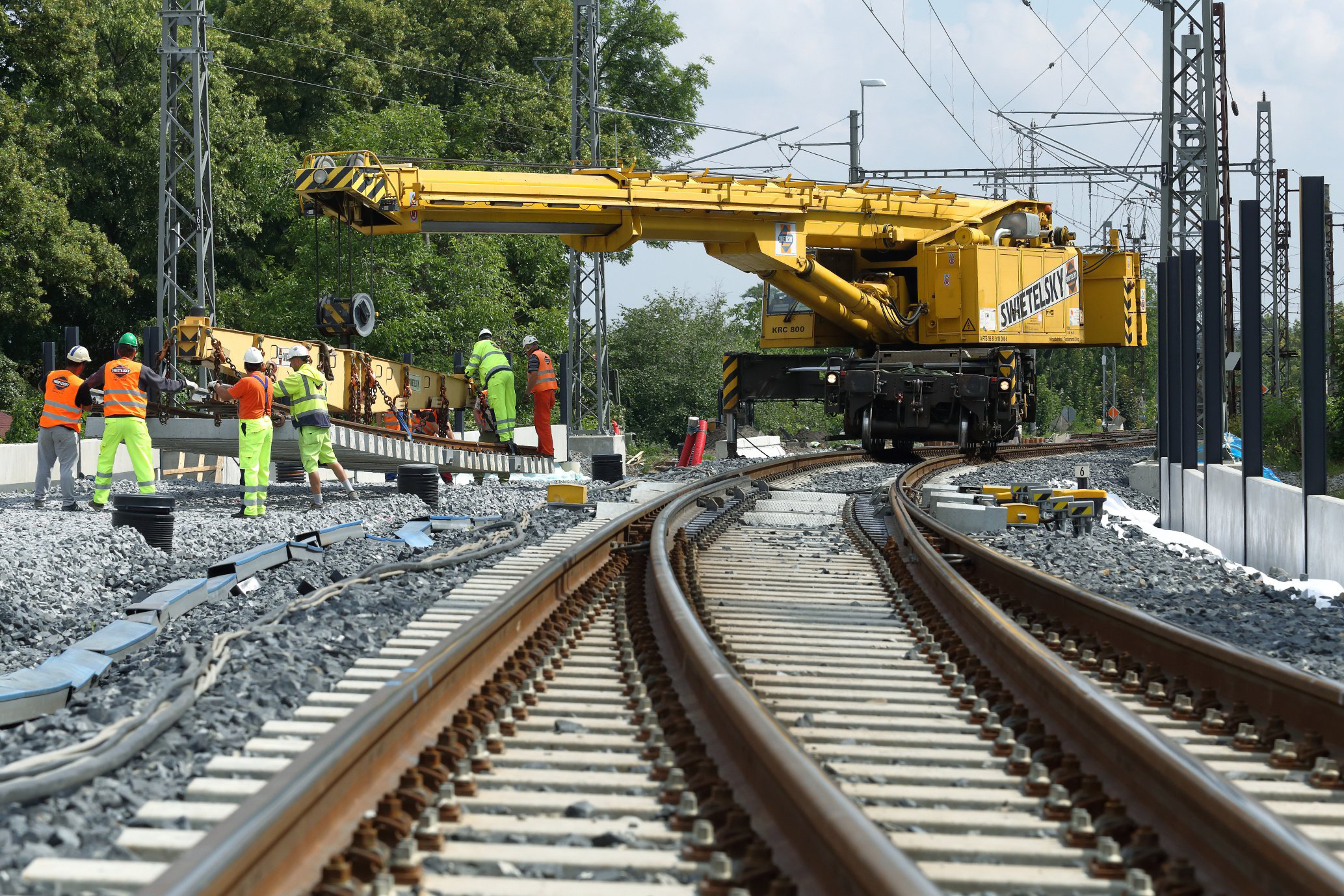 Obnova železniční stanice, Čelákovice - Železniční stavby