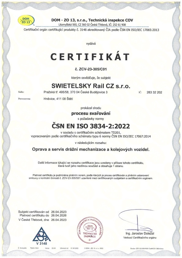 CSN EN ISO 3834 2 CZ