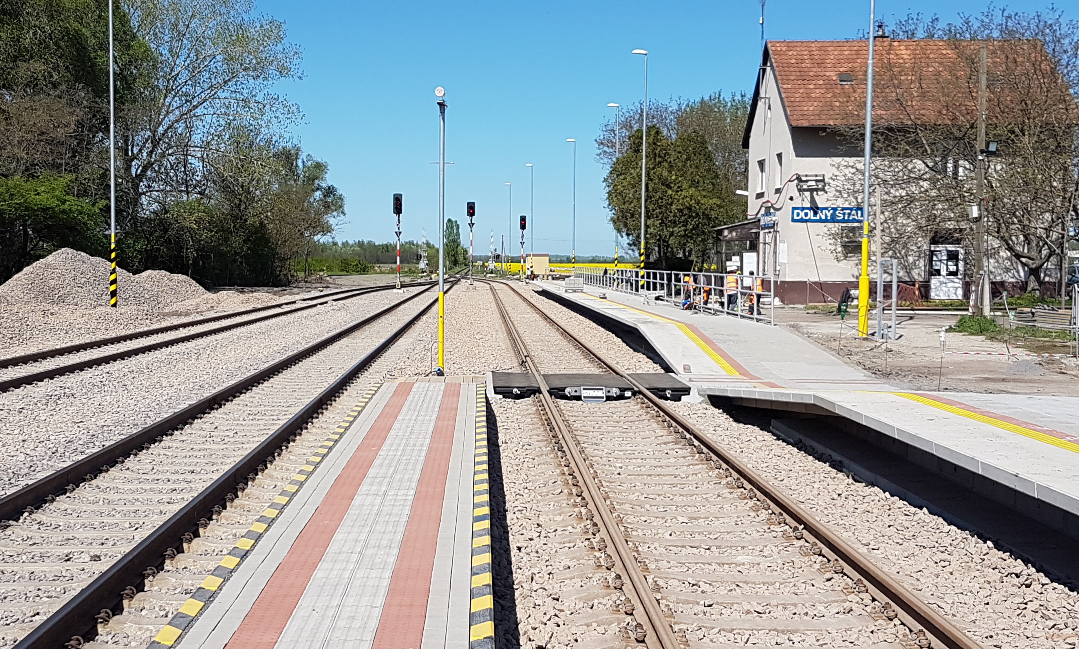 ŽST Dolný Štál, predĺženie staničných koľají - Železniční stavby