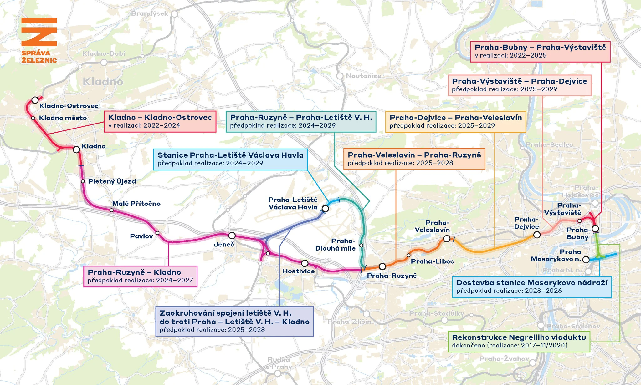 Rail Ruzyne Mapa