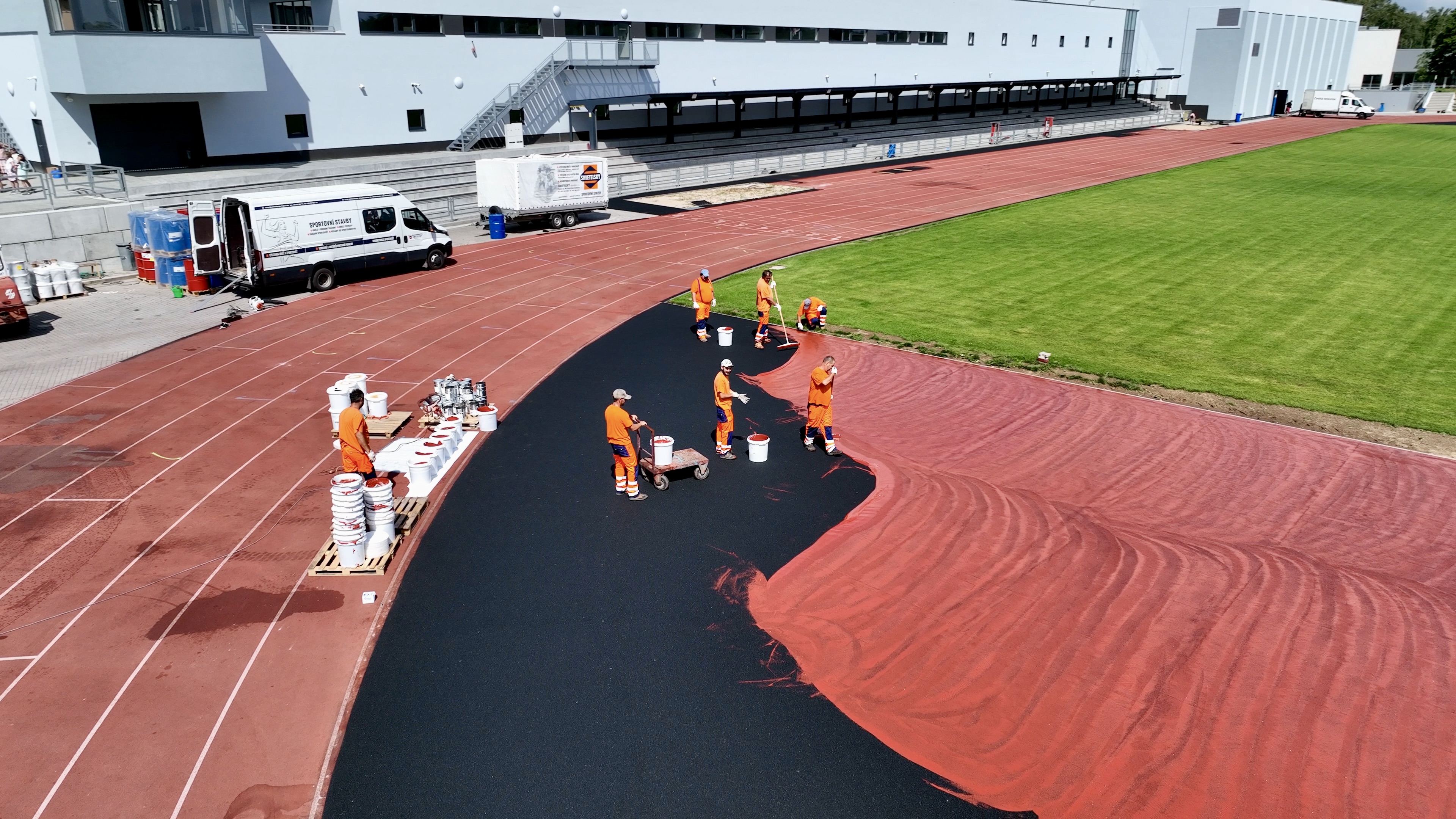 Tábor – retoping povrchů na Stadionu Míru - Speciální obory činností